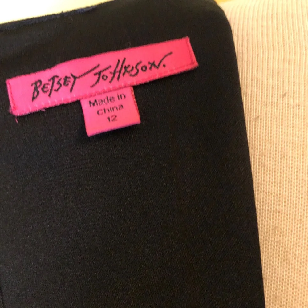 Betsey Johnson Dark Blue Denim Dress. Stud accents . Cap Sleeves. - Picture 8 of 9